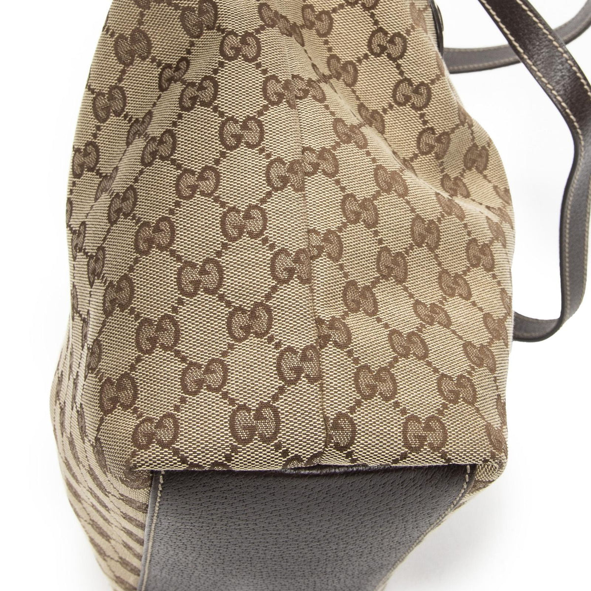 Gucci Charmi Tote Bag Beige Brown GG Canvas — view 8