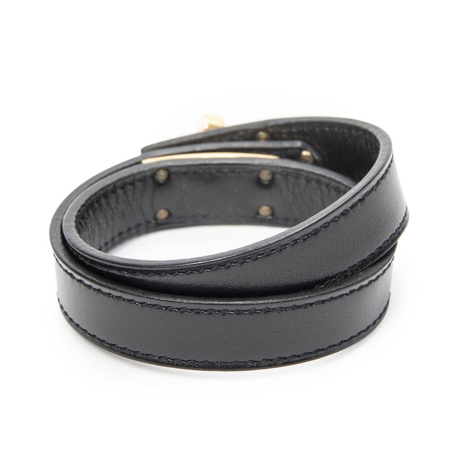 Hermes Kelly Double Tour Bracelet Black Box Leather — view 2
