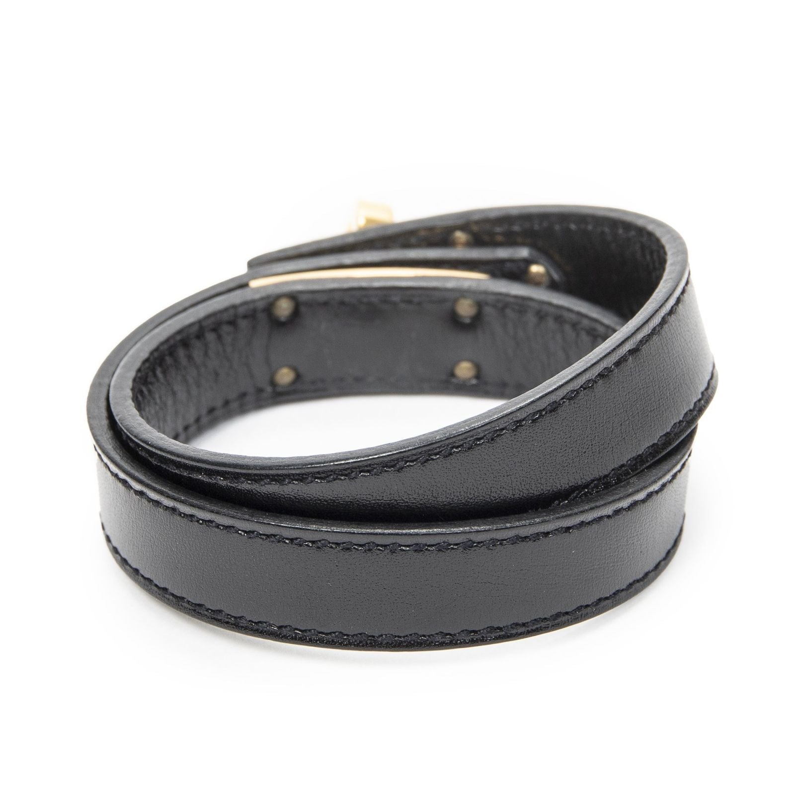 Hermes Kelly Double Tour Bracelet Black Box Leather — view 2