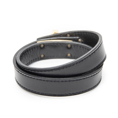 Hermes Kelly Double Tour Bracelet Black Box Leather — view 2