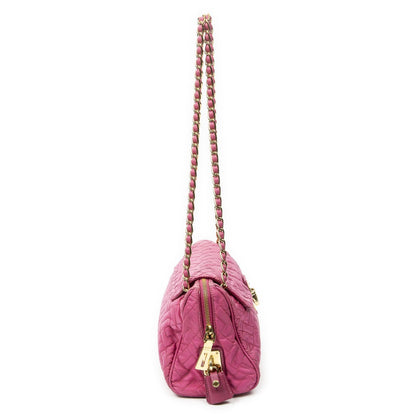 Prada Chain Shoulder Pink Matelasse Nylon Canvas Messenger Bag — view 4
