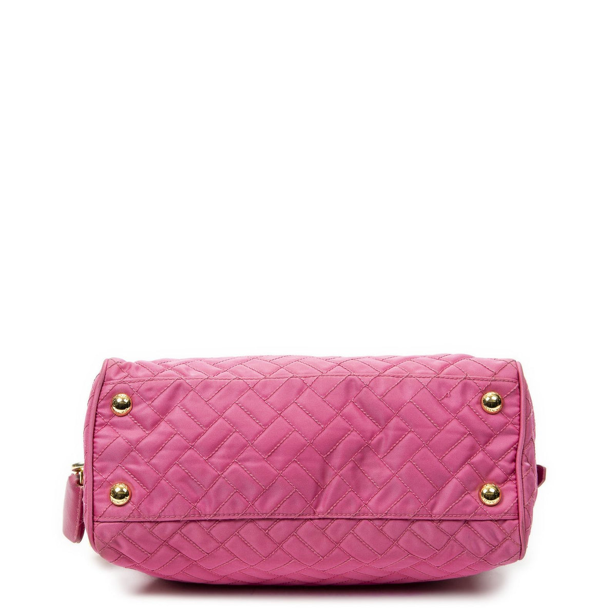 Prada Chain Shoulder Pink Matelasse Nylon Canvas Messenger Bag — view 6