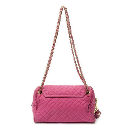 Prada Chain Shoulder Pink Matelasse Nylon Canvas Messenger Bag — view 5
