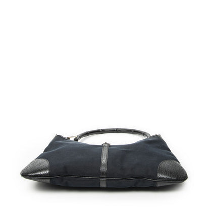 Gucci Bamboo Jackie Hobo Black Canvas — view 6