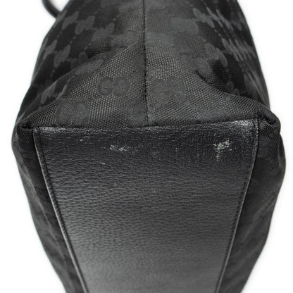 Gucci Vertical Tote Bag Black GG Nylon Canvas — view 7