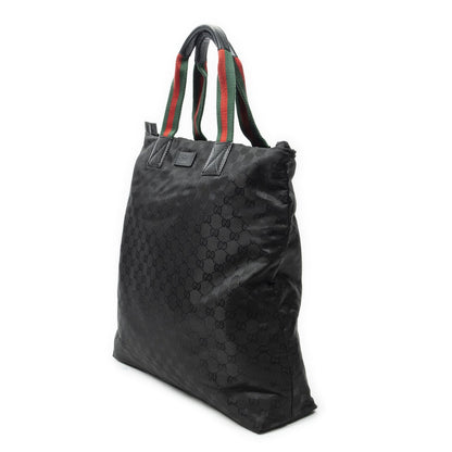 Gucci Vertical Tote Bag Black GG Nylon Canvas — view 2