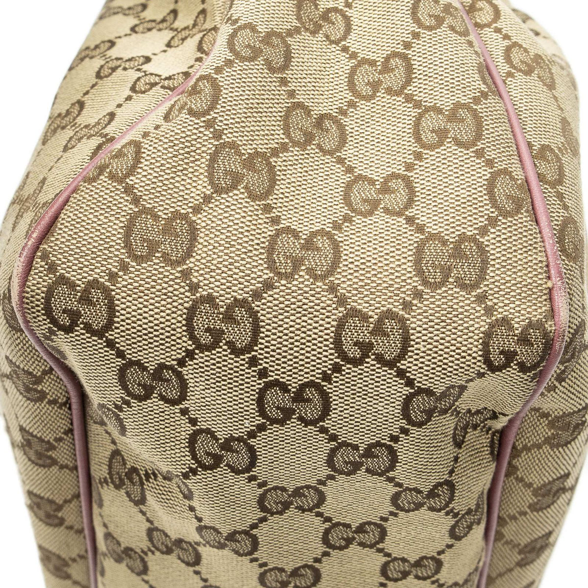 Gucci Sukey Tote Bag Beige Pink GG Canvas — view 8