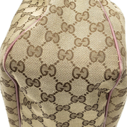 Gucci Sukey Tote Bag Beige Pink GG Canvas — view 8