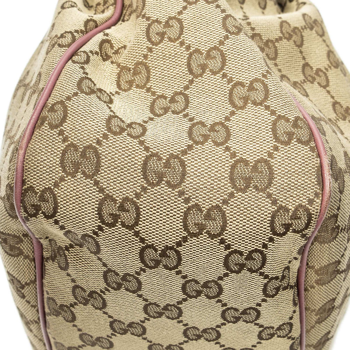 Gucci Sukey Tote Bag Beige Pink GG Canvas — view 7