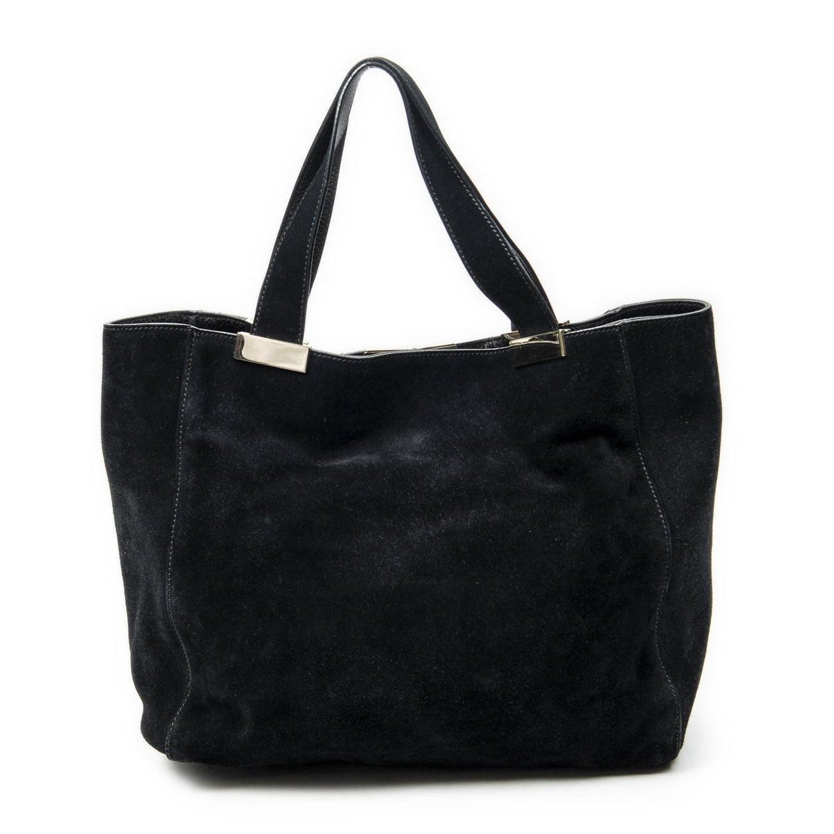 Gucci Double Suede Tote Bag Black — view 5