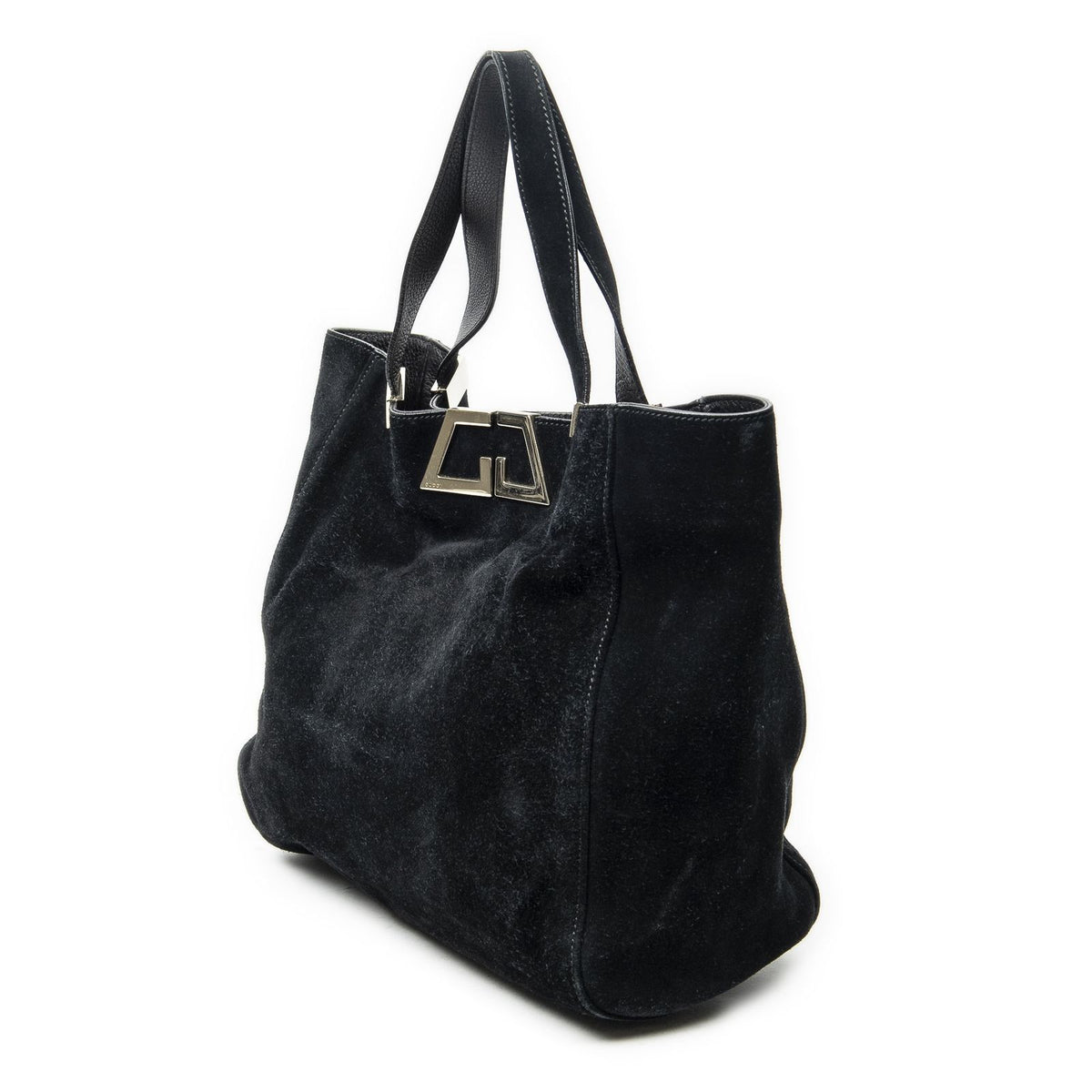 Gucci Double Suede Tote Bag Black — view 2