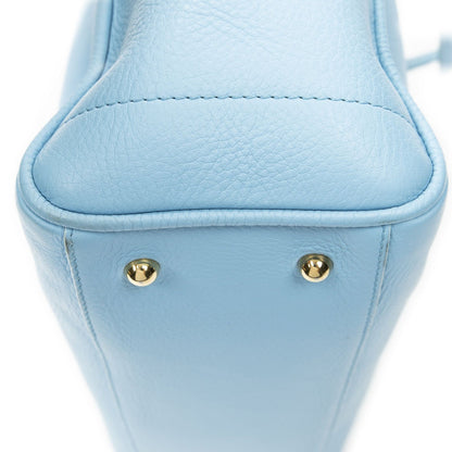 Loewe Heritage Tote Bag Light Blue Gray Calfskin Leather — view 8