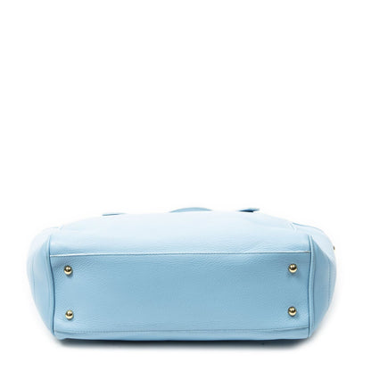 Loewe Heritage Tote Bag Light Blue Gray Calfskin Leather — view 6