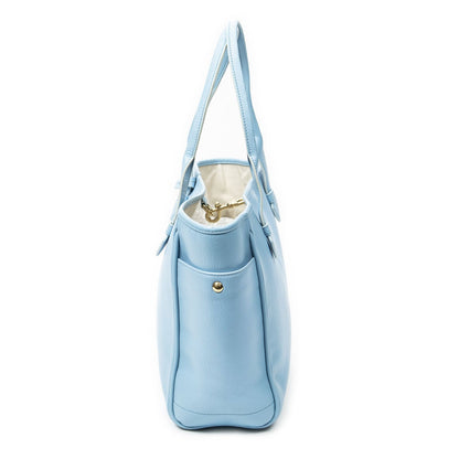 Loewe Heritage Tote Bag Light Blue Gray Calfskin Leather — view 3