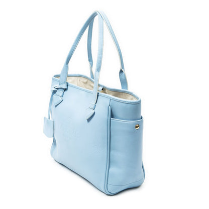 Loewe Heritage Tote Bag Light Blue Gray Calfskin Leather — view 2