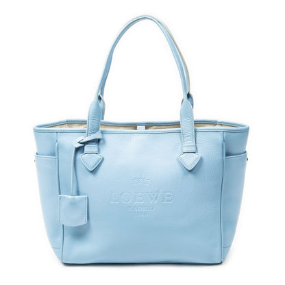 Loewe Heritage Tote Bag Light Blue Gray Calfskin Leather