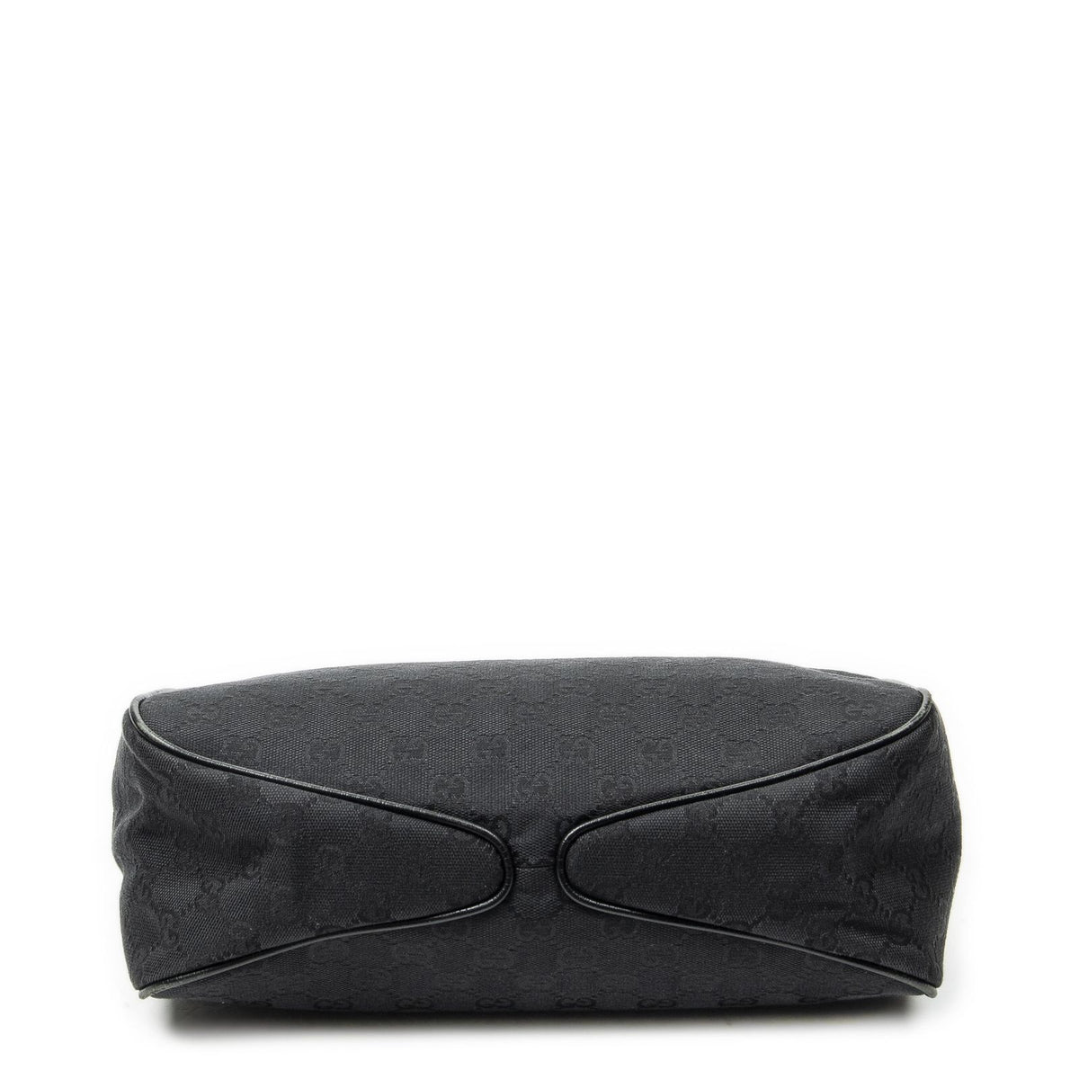 Gucci Small Wooden Handle Colbert Hobo Black GG Canvas — view 6