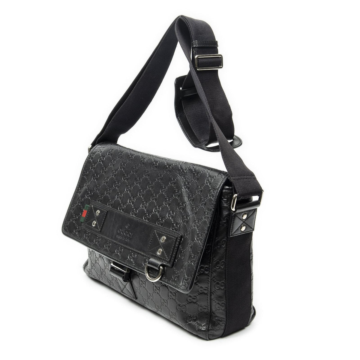 Gucci Web Media Messenger Black Guccissima — view 2
