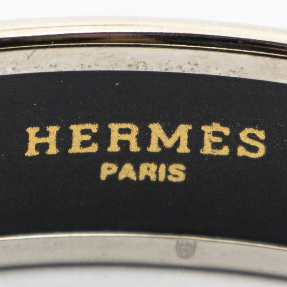 Hermes Enamel Bangle Blue Snowflake Motif Bracelet — view 4