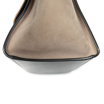 Celine Small Tricolor Trapeze Black Light Orange Top Calfskin Leather — view 8