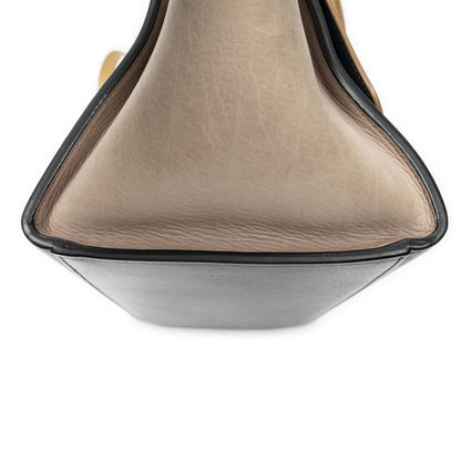 Celine Small Tricolor Trapeze Black Light Orange Top Calfskin Leather — view 7