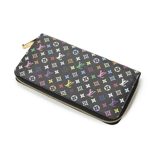 Louis Vuitton Zippy Wallet Black Multicolor Monogram