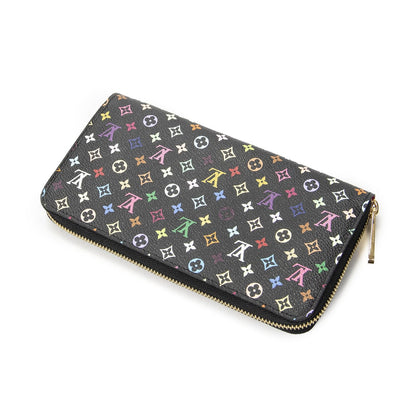 Louis Vuitton Zippy Wallet Black Multicolor Monogram — view 2