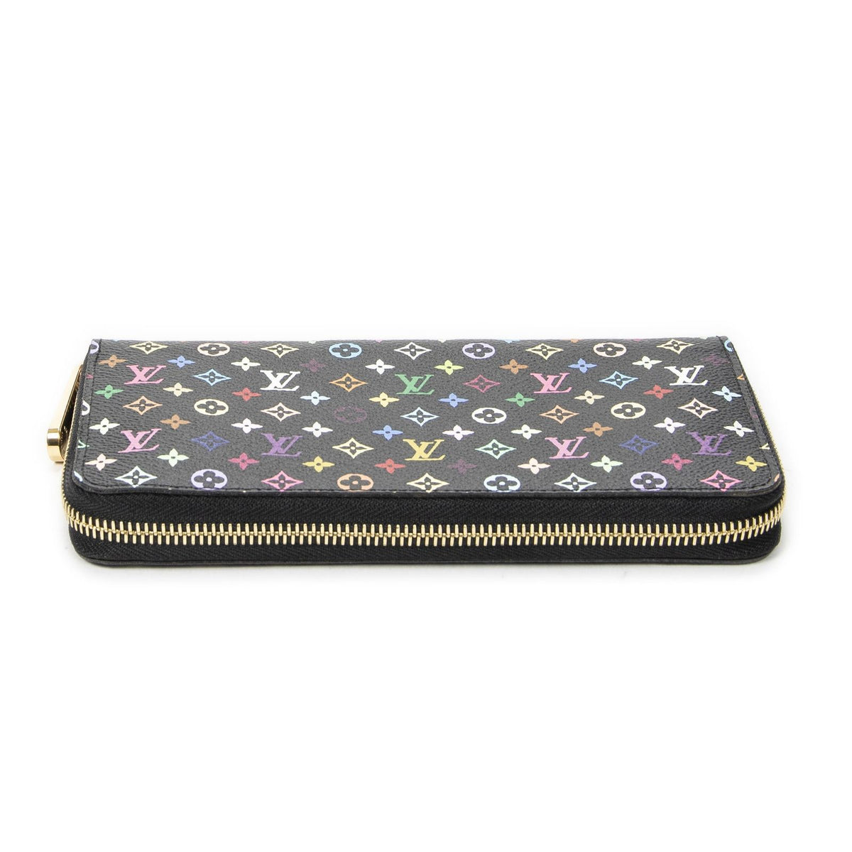 Louis Vuitton Zippy Wallet Black Multicolor Monogram — view 3