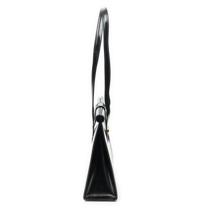 Saint Laurent Vintage Frame Shoulder Bag Black Smooth Leather — view 4