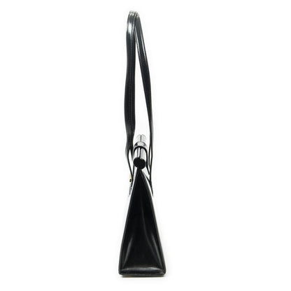 Saint Laurent Vintage Frame Shoulder Bag Black Smooth Leather — view 3