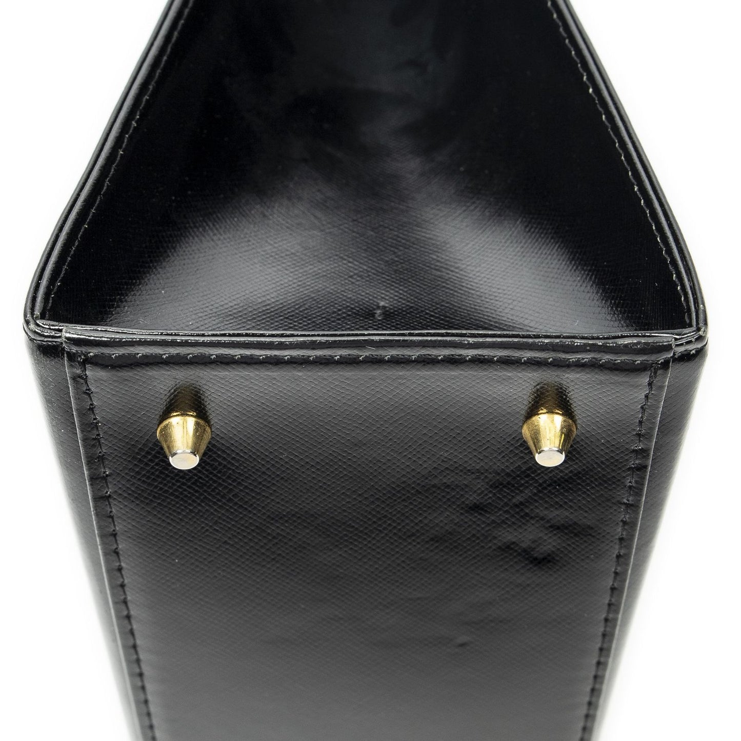 Saint Laurent Vintage Frame Shoulder Bag Black Smooth Leather — view 7