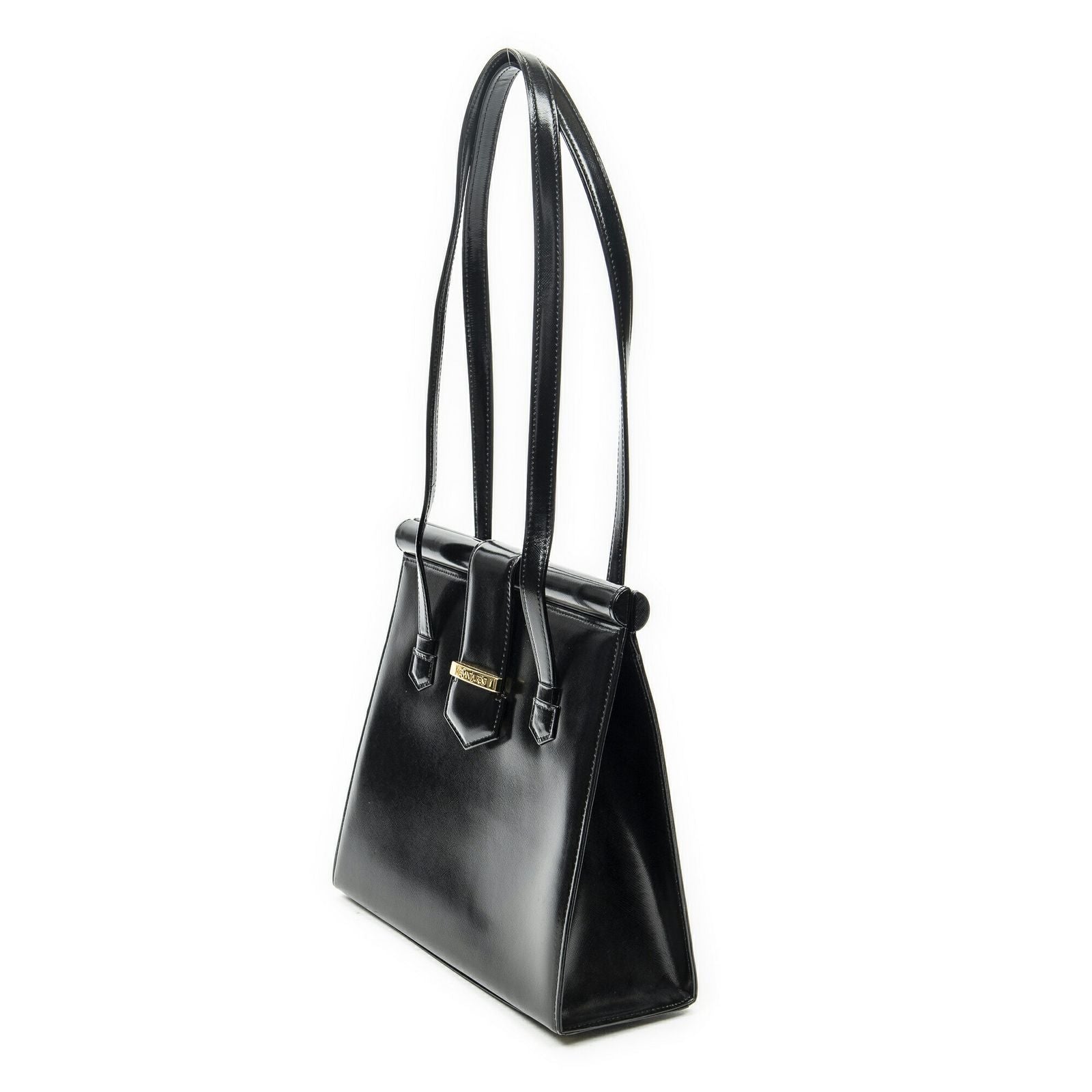 Saint Laurent Vintage Frame Shoulder Bag Black Smooth Leather — view 2