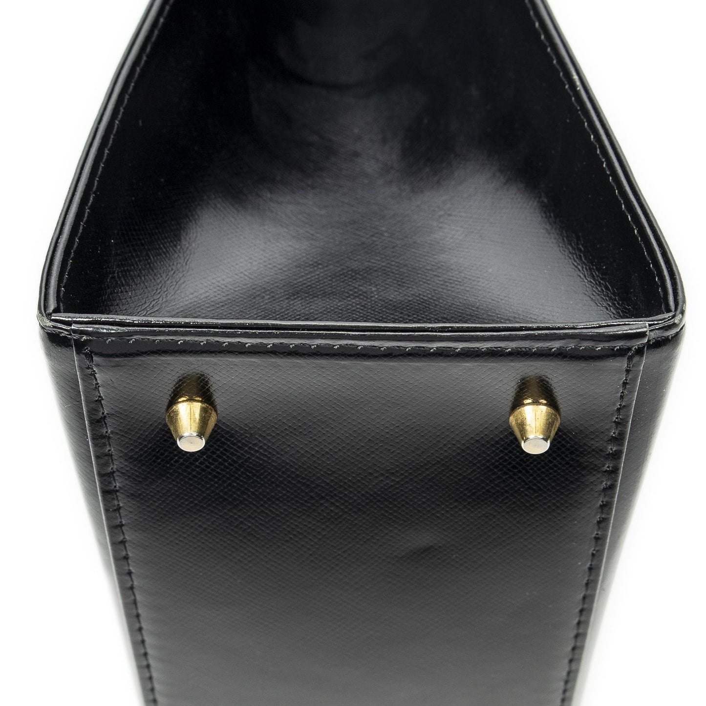 Saint Laurent Vintage Frame Shoulder Bag Black Smooth Leather — view 8