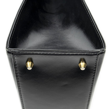 Saint Laurent Vintage Frame Shoulder Bag Black Smooth Leather — view 8