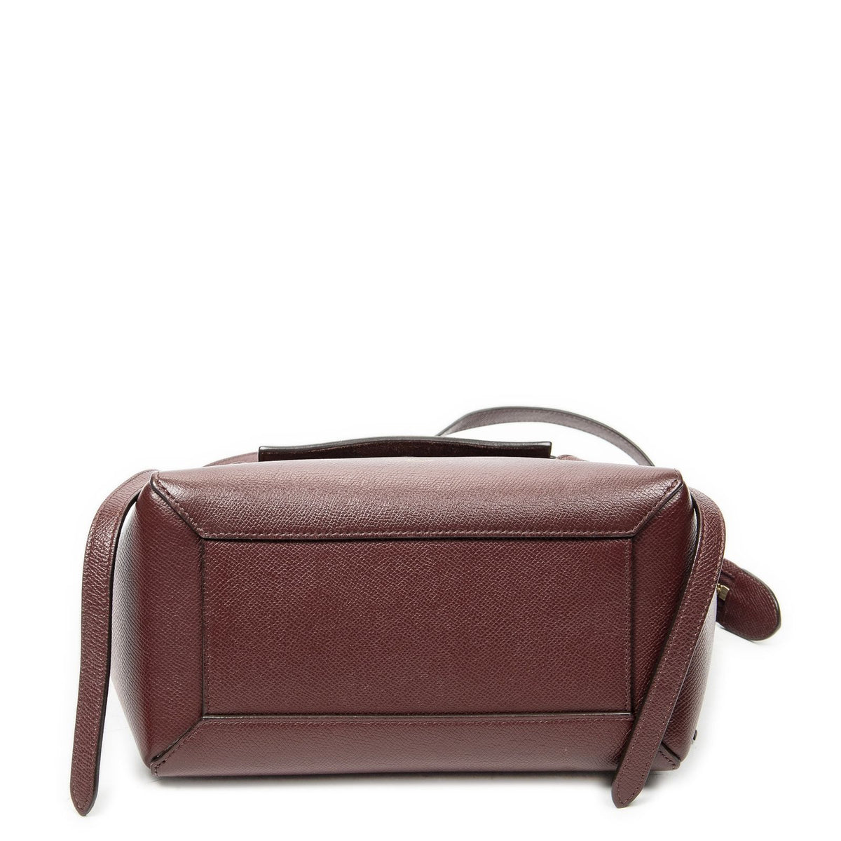 Celine Micro Belt Bag Burgundy Gray Calfskin Leather — view 6