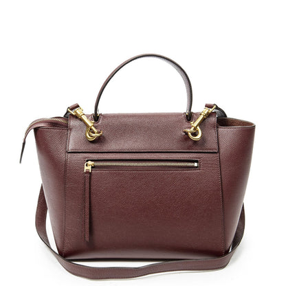 Celine Micro Belt Bag Burgundy Gray Calfskin Leather — view 5