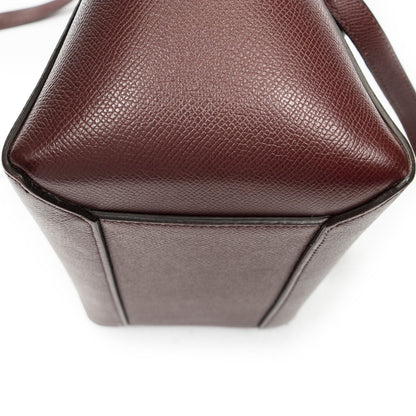 Celine Micro Belt Bag Burgundy Gray Calfskin Leather — view 7