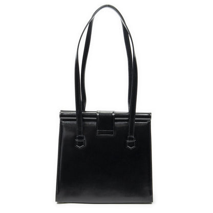 Saint Laurent Vintage Frame Shoulder Bag Black Smooth Leather — view 5