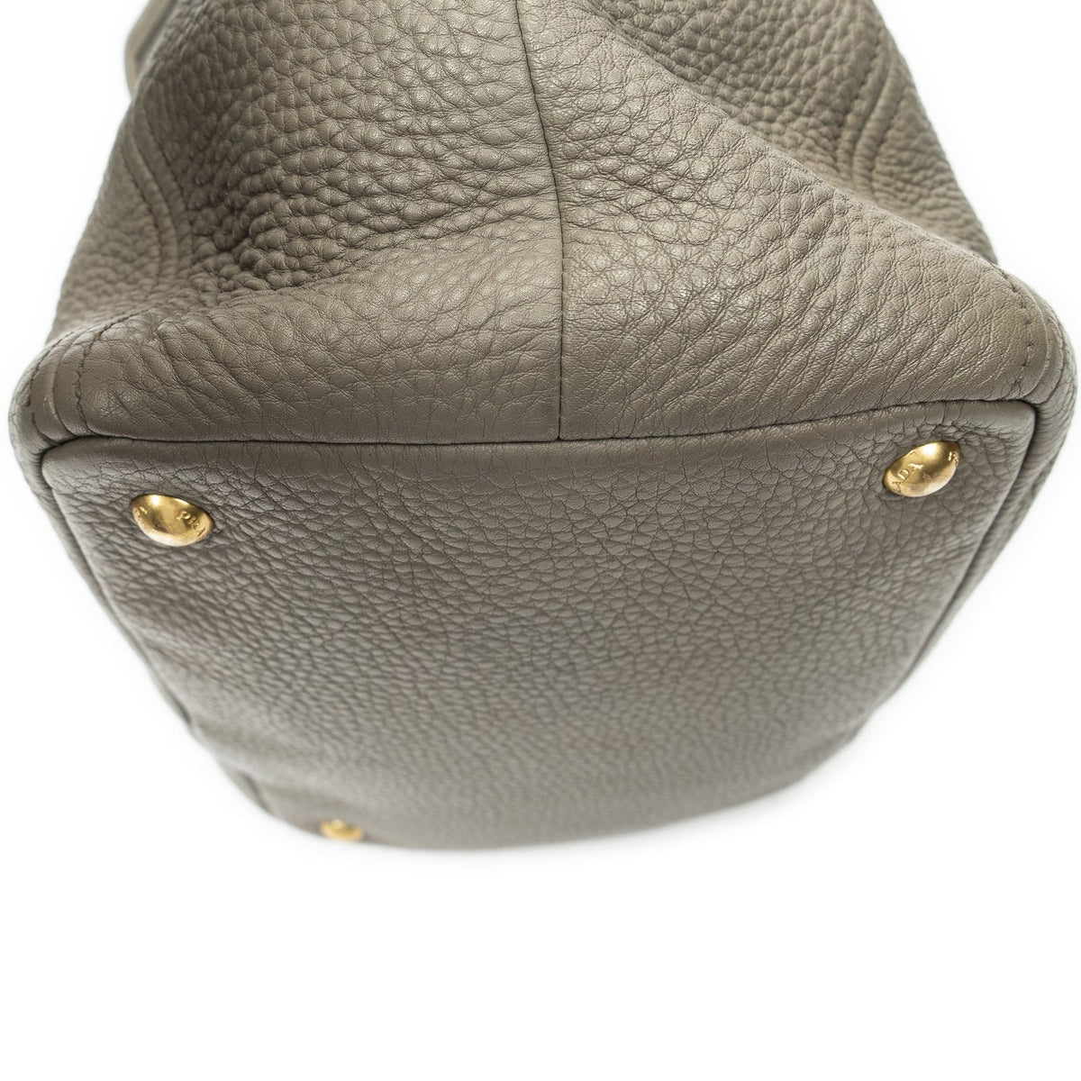 Prada Convertible Tote Bag Gray Vitello Dyno — view 8