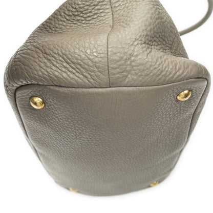 Prada Convertible Tote Bag Gray Vitello Dyno — view 7