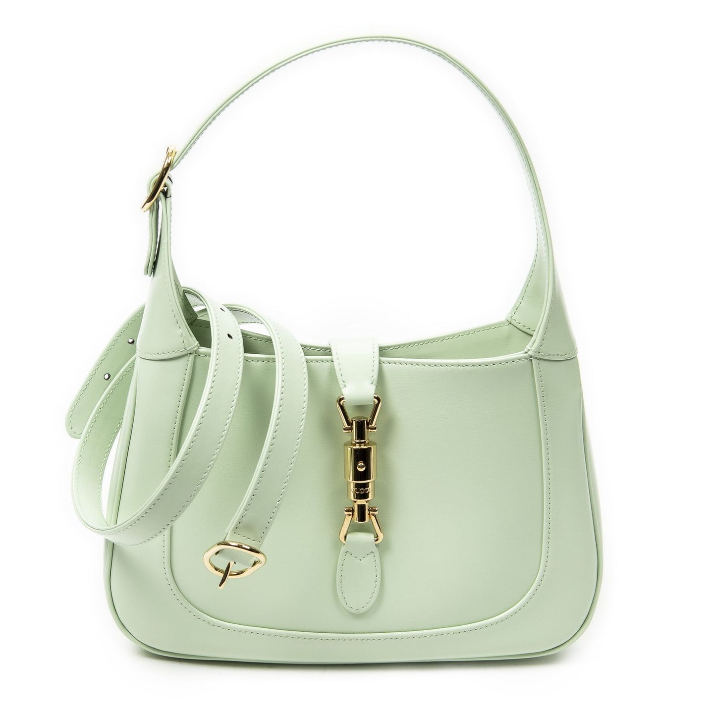 Gucci Small Jackie Light Green Smooth Calfskin Messenger Bag