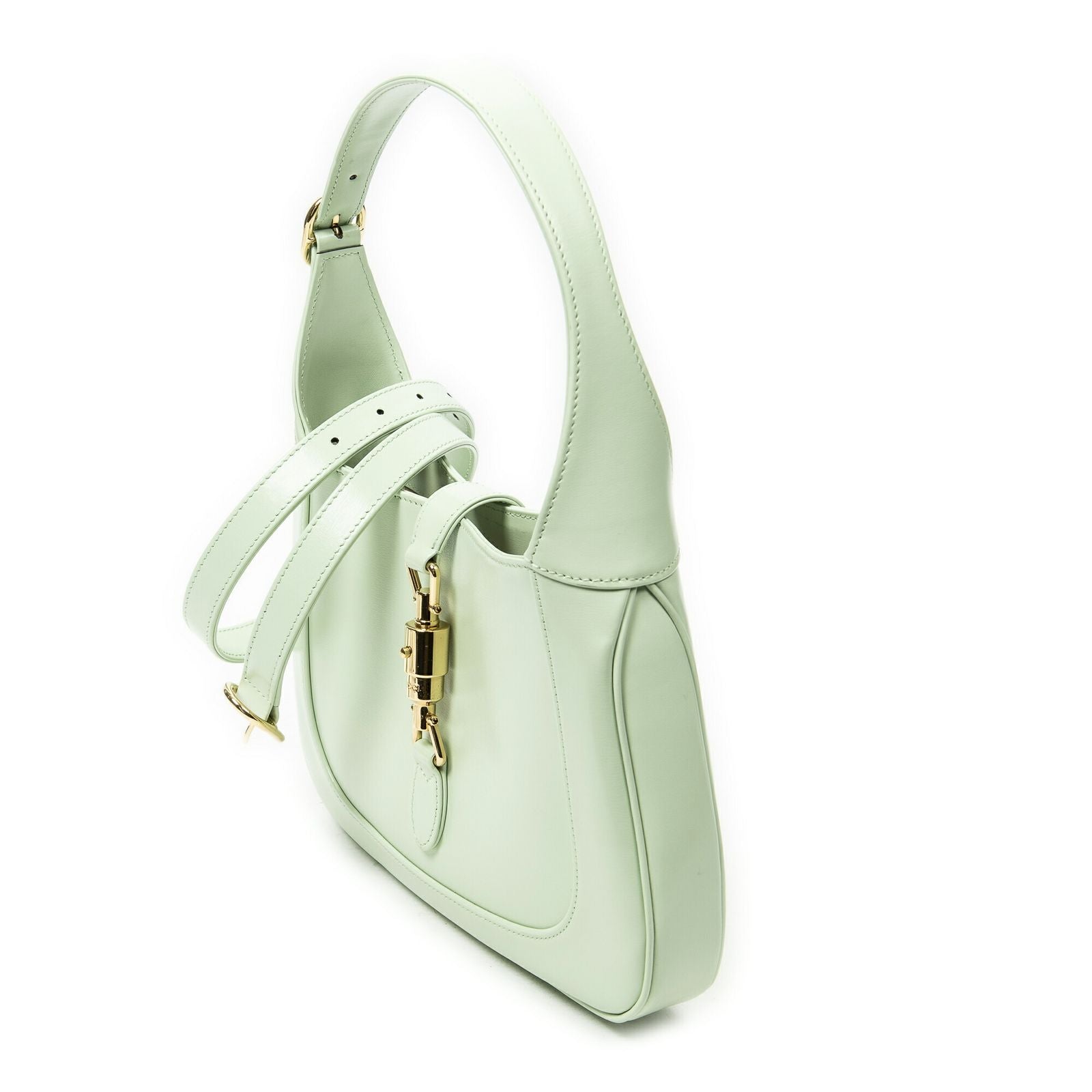 Gucci Small Jackie Light Green Smooth Calfskin Messenger Bag — view 2