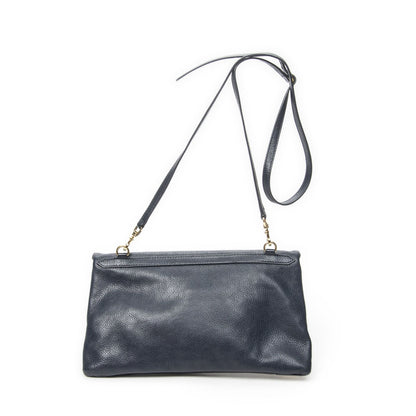 Balenciaga Envelope Clutch Navy Gray Leather — view 5