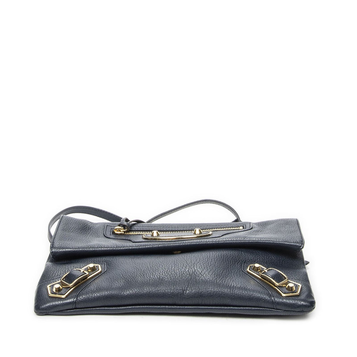 Balenciaga Envelope Clutch Navy Gray Leather — view 6