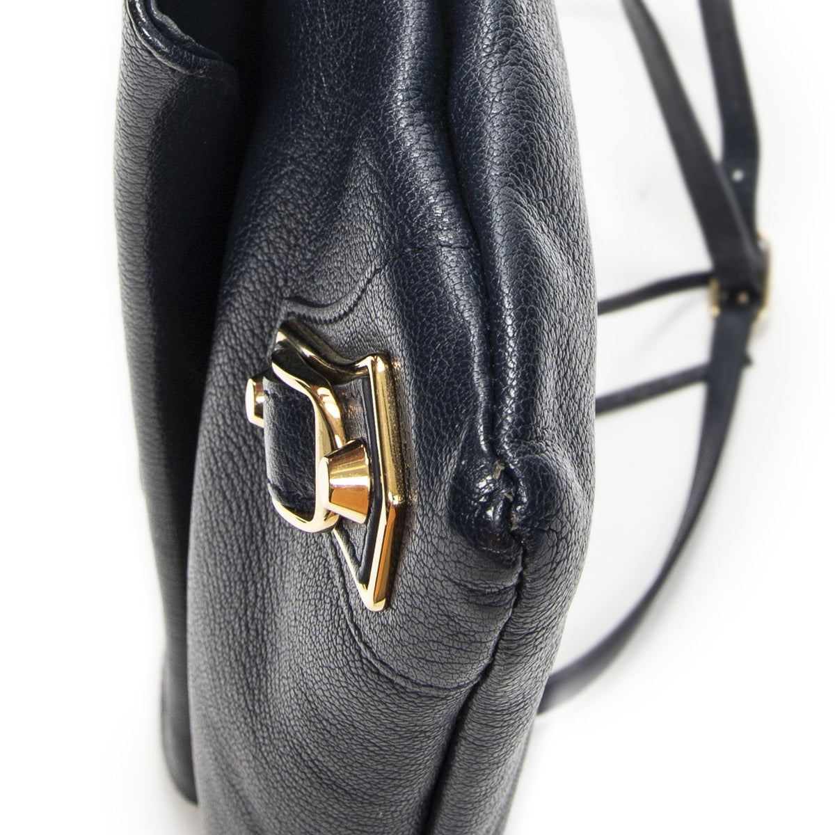 Balenciaga Envelope Clutch Navy Gray Leather — view 8