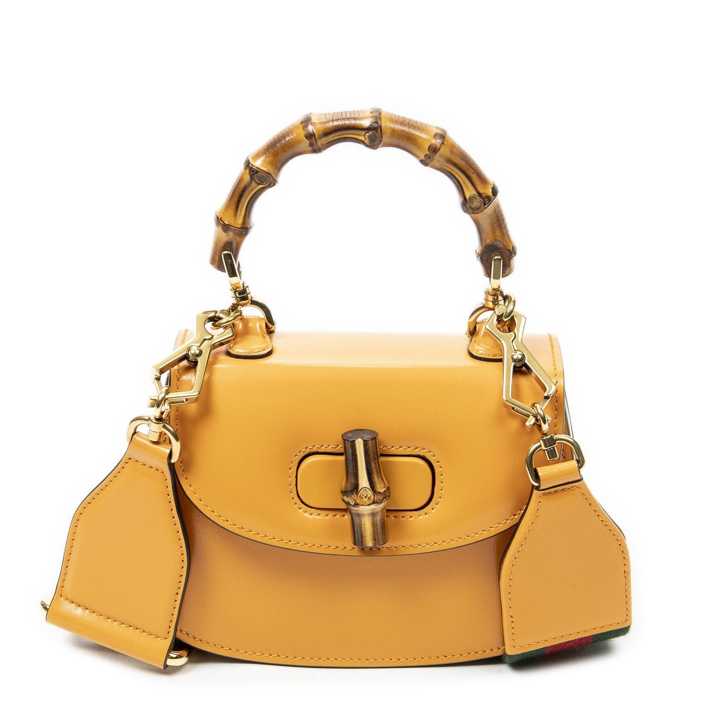 Gucci Mini Bamboo Smooth Calfskin Messenger Bag