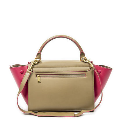Celine Small Medium Swing Beige Pink Calfskin Leather Messenger Bag — view 5