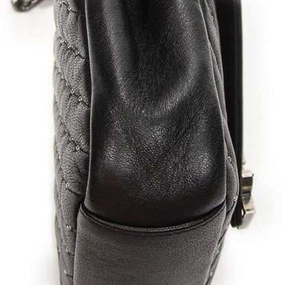 Saint Laurent Medium College Bag Black Matelasse Chevron Leather — view 7