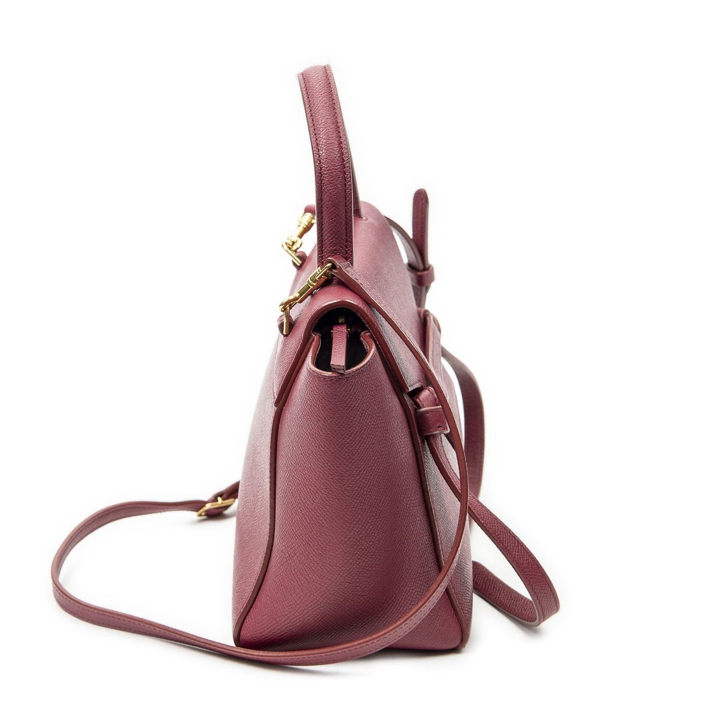 Celine Nano Belt Bag Raspberry Pink Gray Calfskin Leather — view 4