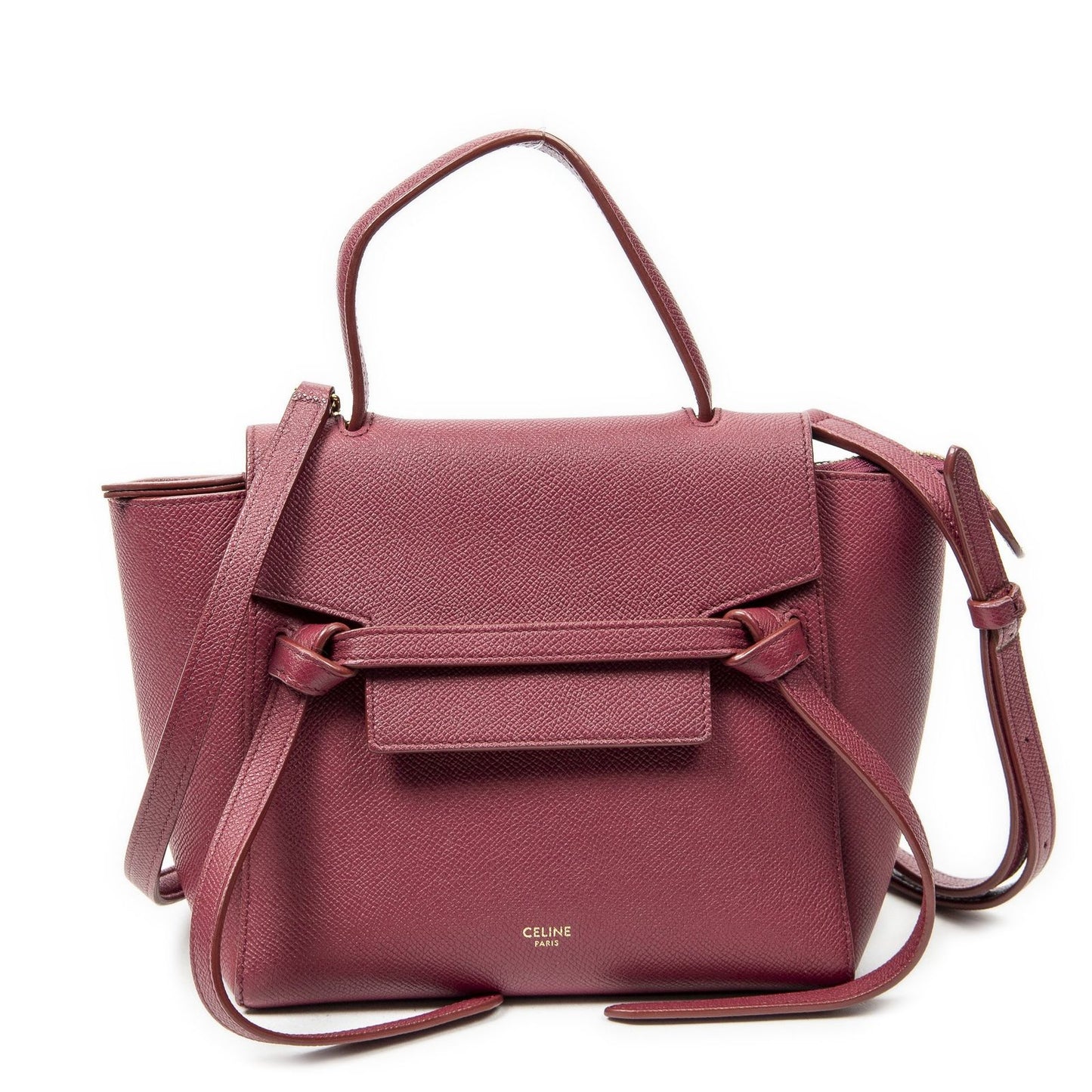 Celine Nano Belt Bag Raspberry Pink Gray Calfskin Leather